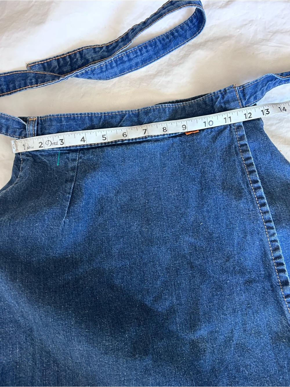 Levi’s Vintage 1970s Orange Tab Wrap A-Line Denim Midi Skirt Rare - Picture 12 of 14